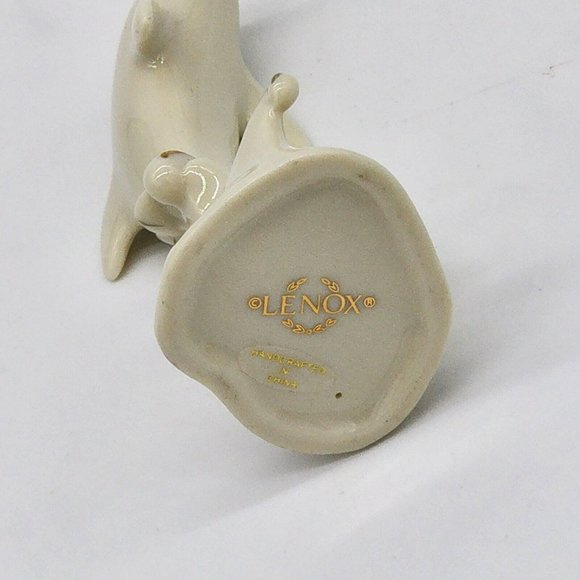 Lenox Ivory and Gold Dolphin Figurine Sea Prancer - Picture 4 of 4